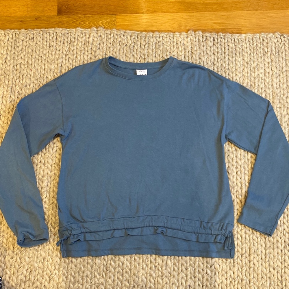 Zara girls Blue cotton top
